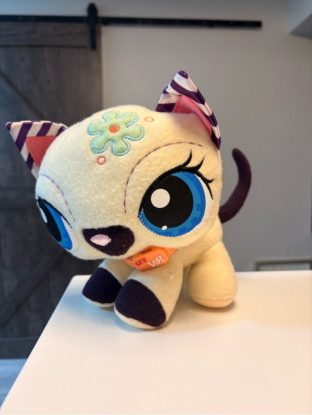 2008 Littlest Pet Shop LPS VIP Siamese Cat Plush Toy Stuffed Animal Hasbro Rare